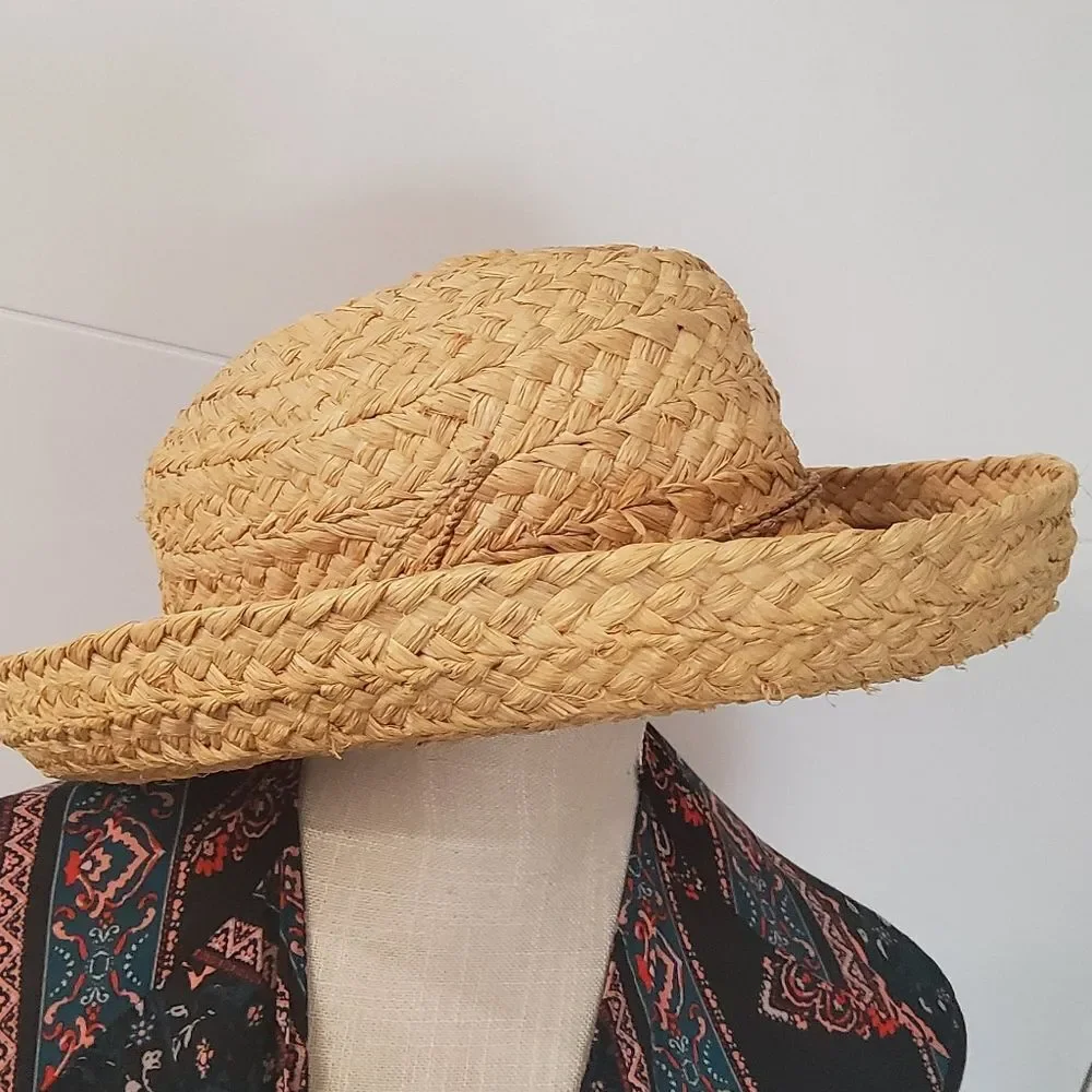 Helen Kaminski Ruffia Curved Rim Hat - Picture 3 of 9